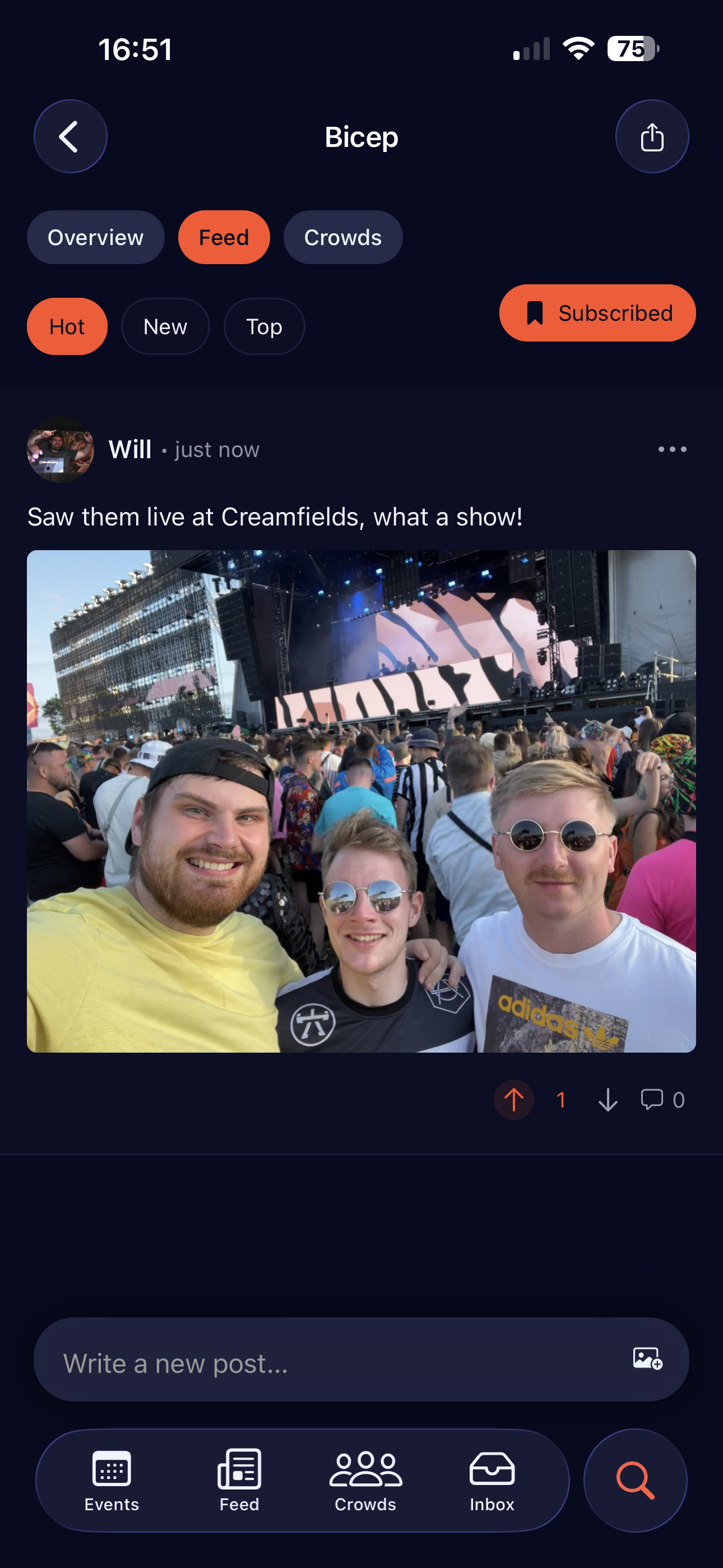 GigUp crowds and chat